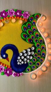 Happy Diwali Design 2025 Peacock