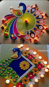 Happy Diwali 2025 Design Peacock