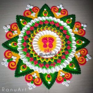 Rangoli Design for Laxmi Ji